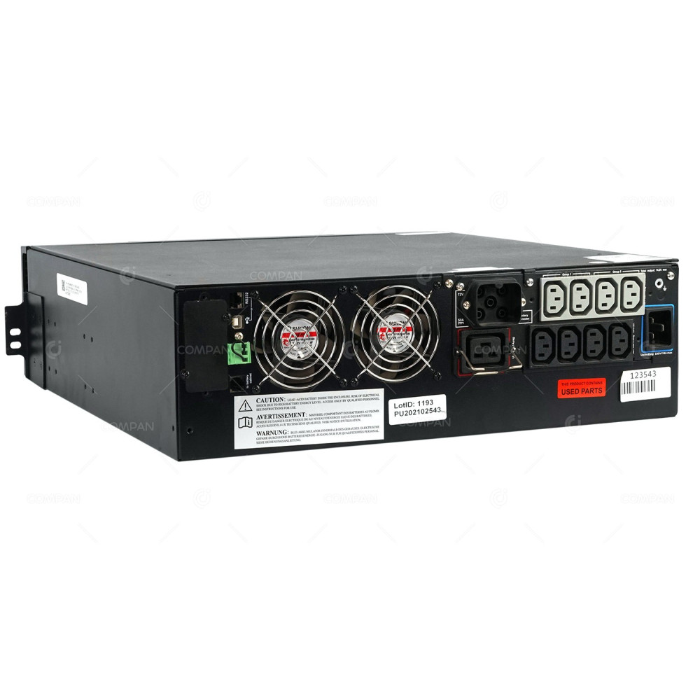 5PX3000IRT3U EATON 5PX 3000 VA 3U 2700W 1X C20 INPUT  8X C13 1X C19 UPS WITH BATTERIES  -